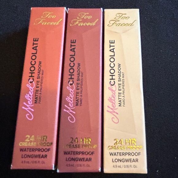 🌻 Too Faced Chocolate Chai Melted Chocolate Matte Eyeshadow New Full Size - Picture 4 of 5